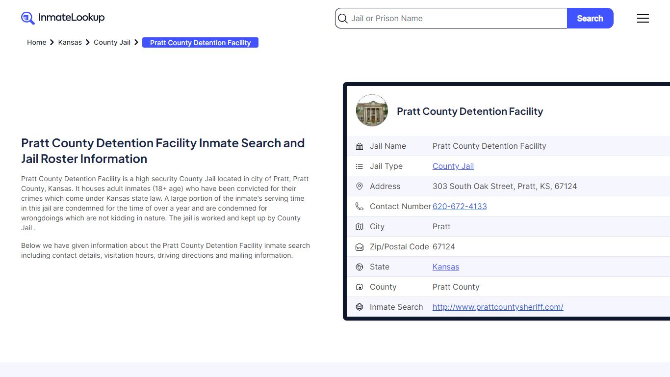 Pratt County Detention Facility Inmate Search, Jail Roster, Bookings ...